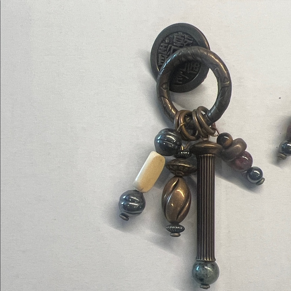 Artisan Bronze and Multicolor Dangle Earrings
VINTAGE - Picture 3 of 5